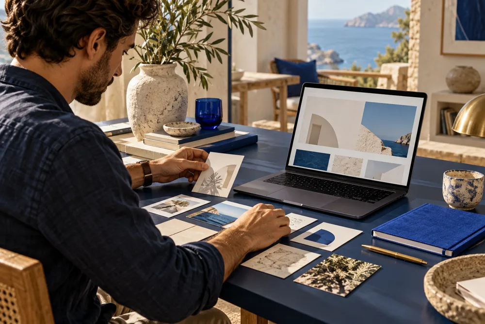 Illustrative search and AI strategy research workspace